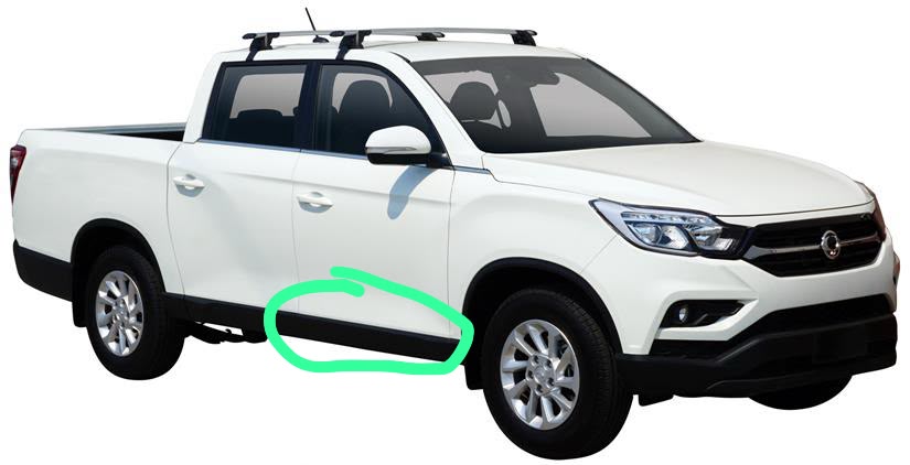Genuine Front Door Garnish-RH for Ssangyong REXTON G4, MUSSO2 #7956036004